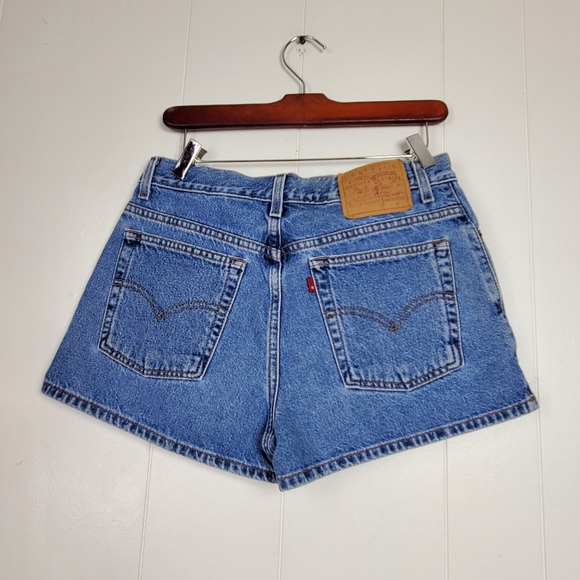 Levis 550 Vintage y2k 90s relaxed fit shorts with zipper and blank tab size 11 - Picture 7 of 12